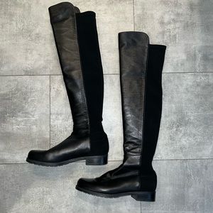 Stuart Weitzman 5050 Boot Leather Black 6.5 Medium